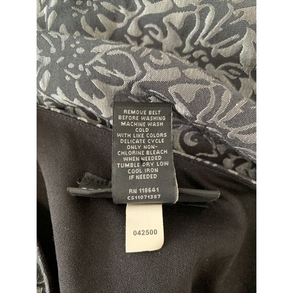 Lane Bryant Brocade Shimmer Fit Flare Dress W/Belt 22 Smoky- gray silver Party - Picture 10 of 11